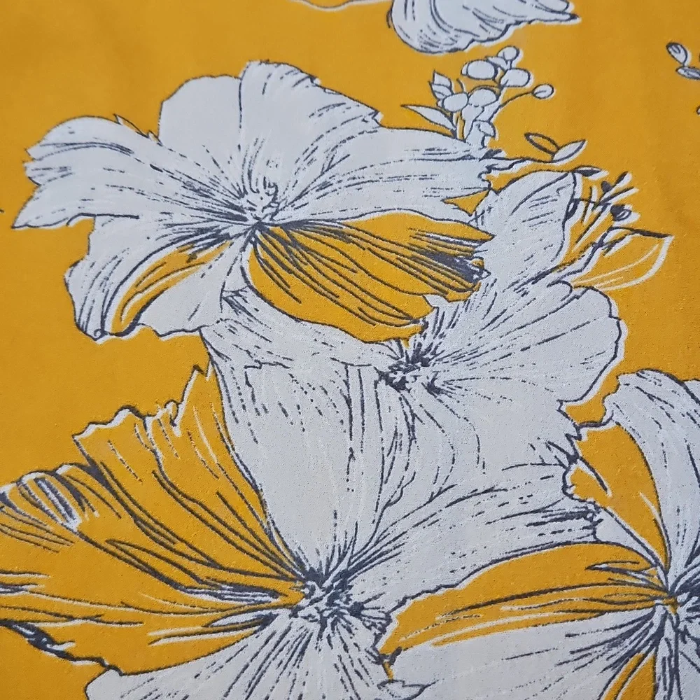 Lulus High Low Maxi Dress NEW Darling Daylily Mustard Yellow Floral Print Large - Picture 14 of 14